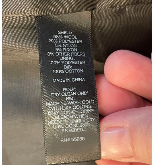 Express Wool Blend Double Breasted Coat with Zip-Out Hoodie - Men's Size S - Picture 14 of 14